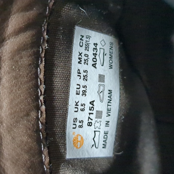 Timberland Women's Glancy 6" Wheat Nubuck Lace Up Boots Size 8.5 - Picture 11 of 13